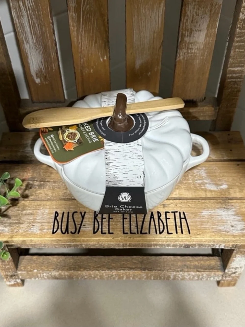 🆕 White Pumpkin Brie Cheese Baker Set!